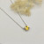 David Yurman Silver 8mm Four-Prong Yellow Diamond Necklace Adjustable 42+3+3cm