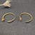 David Yurman Gold Tone Cable Single Row Diamond Hoop Earrings