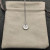David Yurman Silver Diamond Letter Q Round Pendant Necklace, Length 42cm + 3cm + 3cm