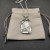 David Yurman White Crystal Bezel Necklace, 3mm Chain, 50+5cm / 60+5cm Adjustable Length