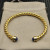 David Yurman 6mm Gold Lapis Lazuli Cable Cuff Bracelet
