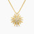 David Yurman Gold 19mm Sunflower Pendant Necklace