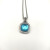David Yurman 14mm Cushion-Cut Center Stone Necklace with Blue Pav&Atilde;&copy;