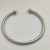 David Yurman 4mm Sterling Silver Yellow Diamond Bangle Bracelet