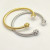 David Yurman 4mm Sterling Silver Faceted Pearl Bangle Bracelet
