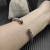 David Yurman 6mm Gold and Silver Black Diamond Cable Cuff Bracelet