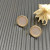 David Yurman 14mm Gold Mother-Of-Pearl Diamond Circle Stud Earrings