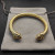 David Yurman 7mm Gold Colorful Enamel Cuff Bracelet, Fits Wrist Size 16cm - 20cm