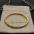 David Yurman 6.2mm Gold Diamond Engraved Wave Bangle Bracelet