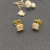 David Yurman 5mm Four-Prong Gold-Set Stud Earrings with Champagne Center Stone and Diamond Accents
