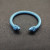 David Yurman 7mm Light Blue Colorful Enamel Cuff Bracelet, Fits Wrist Size 16cm - 20cm