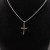David Yurman Gold and Silver Horizontal Cross Pendant Necklace