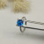 David Yurman 8mm Four-Prong Blue Diamond Ring