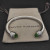 David Yurman 7mm Light Green Diamond-Set Cable Cuff Bracelet