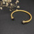 David Yurman Gold Tone 5mm Purple Diamond Cuff Bracelet