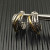 David Yurman 19.5mm Gold and Silver Shrimp Hoop Earrings