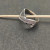 David Yurman Silver Double Twisted Cable Cross Diamond Ring