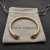 David Yurman 5mm Gold Colorful Enamel Cuff Bracelet, Fits Wrist Size 16cm - 20cm