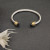David Yurman 5mm Gold-End Black Diamond Cable Cuff Bracelet