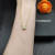 David Yurman Gold 8mm Four-Prong Green Diamond Necklace