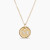 David Yurman Gold Diamond Initial M Disc Pendant Necklace