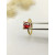 David Yurman Gold 8mm Four-Prong Red Diamond Ring