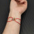 David Yurman Red Double Ring Nylon Cord Bracelet