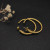 David Yurman Large Gold Single Twist Cable Hoop Earrings 4cm Inner