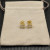 David Yurman 8mm Gold Four-Prong White Diamond Stud Earrings