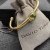 David Yurman Gold Tone 4mm Cable Square Green Diamond Cuff Bracelet