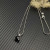 David Yurman Sterling Silver 11mm Four-Prong Black Diamond Necklace