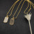 David Yurman Gold Tone Pav&Atilde;&copy; Black Diamond Tag Necklace