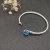 David Yurman 3mm Blue Diamond Cable Cuff Bracelet
