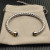 David Yurman 6mm Gold and Silver Lapis Lazuli Cable Cuff Bracelet