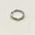 David Yurman Gold and Silver Cylindrical Interlocking Heart Ring