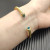 David Yurman 4mm Gold Blue Diamond Bangle Bracelet