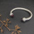 David Yurman 7mm Cable Bracelet with Red Pav&Atilde;&copy; End Caps