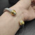 David Yurman 7mm Gold Pav&Atilde;&copy; Half-Diamond Head Cable Cuff Bracelet