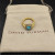 David Yurman Gold Square Blue Diamond Ring