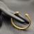 David Yurman 5mm Gold-Tone Cable Cuff Bracelet Champagne Diamonds