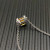 David Yurman Silver 8mm Four-Prong Yellow Diamond Necklace Adjustable 42+3+3cm