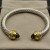 David Yurman 7mm Gold Gemstone Head Brown Diamond Bracelet, Fits Wrist Sizes 16&acirc;20cm