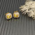 David Yurman 7mm Gold Square Yellow Diamond Stud Earrings