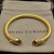 David Yurman 5mm Gold-Tone Cable Cuff Bracelet Champagne Diamonds