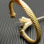 David Yurman 7mm Gold-Tone Cable Cuff Bracelet Brown Diamonds