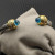 David Yurman 7mm Gold Blue Diamond Head Gemstone Bracelet, Fits Wrist Sizes 16&acirc;20cm