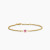 David Yurman 4mm Gold Single Stone Pink Diamond Bracelet