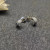 David Yurman 11.4mm Silver Diamond Half Hoop Earrings
