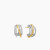 David Yurman 19.5mm Gold and Silver Shrimp Hoop Earrings
