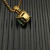David Yurman Gold 11mm Four-Prong Green Diamond Necklace